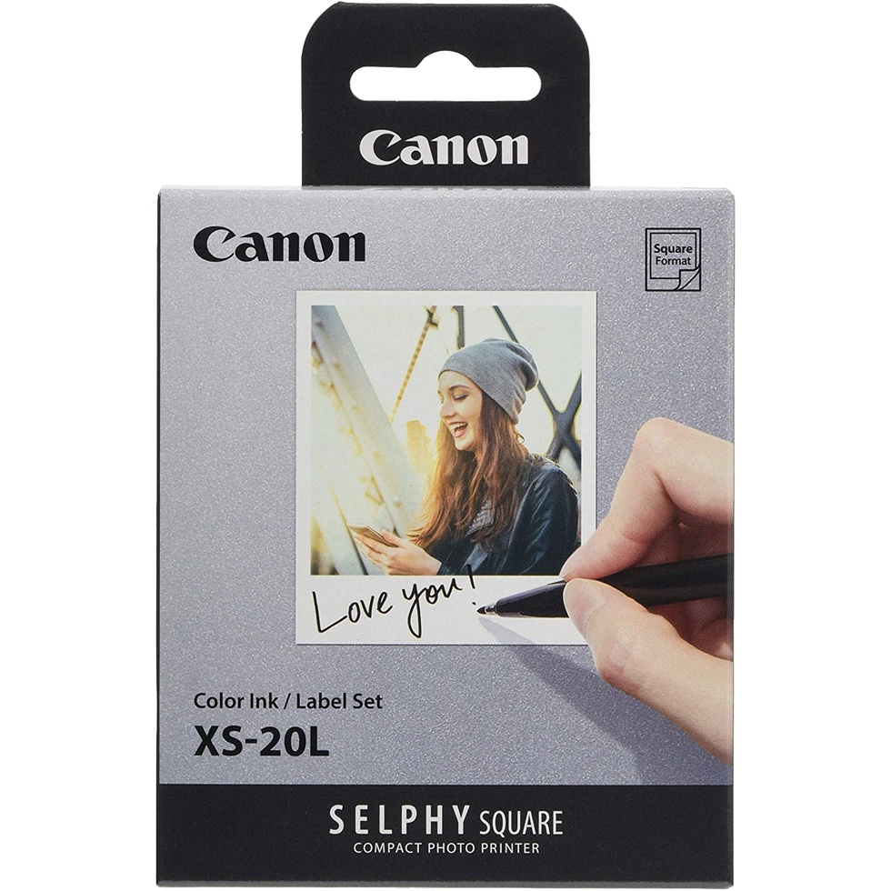 (ส่งตรงจากญี่ปุ่น) ชุดหมึกสี/ฉลาก สําหรับ Canon Selphy Square Qx10 Xs-20L
