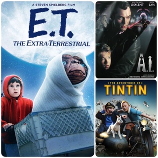 DVD หนังมิตรภาพผจญภัย-ไซไฟ ☆E.T.☆A.I☆TINTIN - มัดรวม 3 เรื่องดัง #หนังฝรั่ง #แพ็คสุดคุ้ม #สตีเวน สปีลเบิร์ก