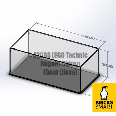 เคสอะคริลิคพร้อมฐานสีดําสําหรับ 42093 LEGO Technic Chevrolet Corvette ZR1