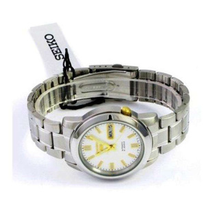 SEIKO 5 Automatic รุ่น SNKK07K1 นาฬิกาข้อมือผู้ชาย สายแสตนเลสสีเงิน เข็มสีทองประกันศูนย์ Seiko 1 ปีเต็ม