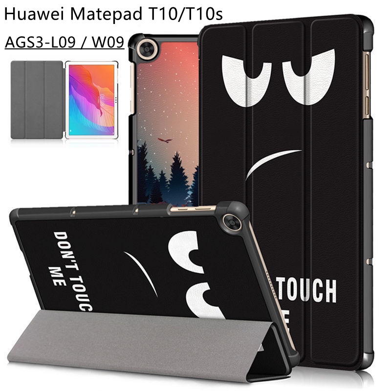 เคสฝาพับ สำหรับ Huawei Matepad T10 9.7 นิ้ว T10s 10.1นิ้ว AGS3-W09/L09 กรณีบางเฉียบปกหนังพลิกสามพับขาตั้งกันกระแทก