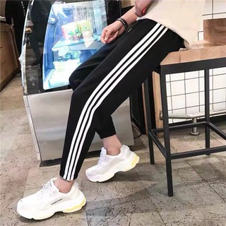 FASHION SHOPกางเกงขายาวชาย เอวยางยืด ขาจั๊ม ทรงหลวม แฟชั่นสำหรับผู้ชาย กางเกงวิ่ง รุ่น KZ8813