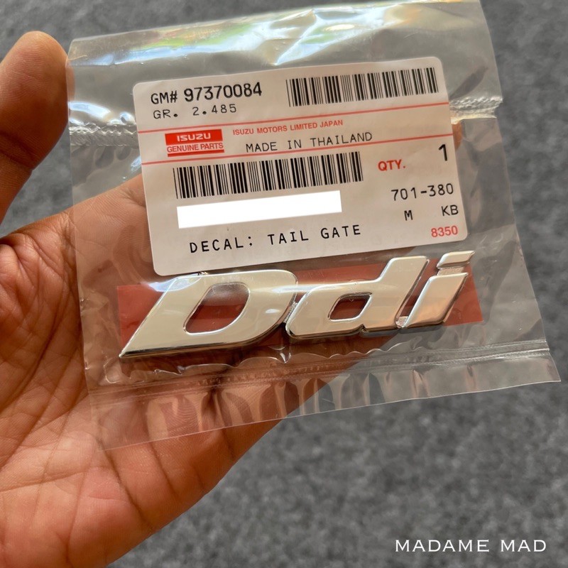 แท้ศูนย์ % โลโก้ Ddi TFR-05 เงา ขนาด 8.5x1.8cm (AAM-8-97370084-0)