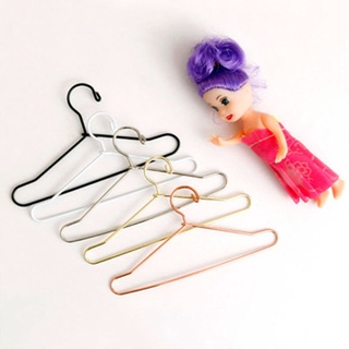 Han ไม้แขวนเสื้อโลหะ แบบพกพา DIY สําหรับตุ๊กตา 20 ชิ้น