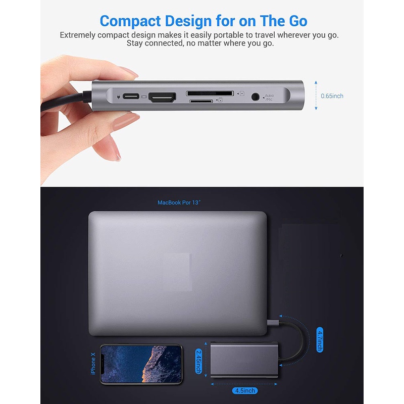 12in1 ฮับ USB c Type-c เป็น HDMI 4k VGA RJ45 SD TF การ์ดรีดเดอร์ Usb3.0 สําหรับโน้ตบุ๊ก แล็ปท็อป