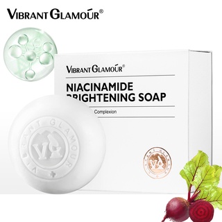 VIBRANT GLAMOUR Niacinamide สบู่ไวท์เทนนิ่ง ทําความสะอาดผิวหน้าอย่างล้ําลึก 100 กรัม