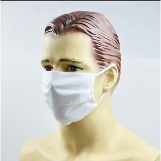 (1โหล) ผ้าปิดจมูกหลุด 2ชั้น ผ้าโพลีเอสเตอร์อย่างดี สีขาว พร้อมจัดส่งทันที [ล็อตสุดท้าย]
