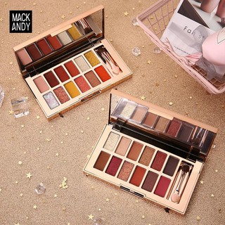 Mack andy Brand 12 colors eye shadow palette พร้อมส่ง