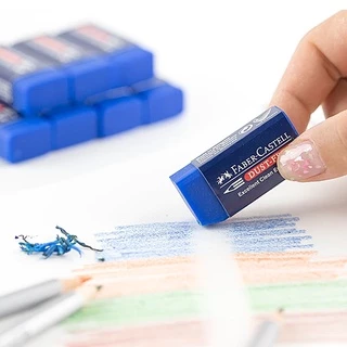 ยางลบดินสอ ลบสีได้ Faber Castell รุ่น Dust-Free ลบได้ทั้งดินสอสีดำและดินสอสีไม้ ก้อนสีขาว สีน้ำเงิน สีดำ ยางลบดินสอสะอาด