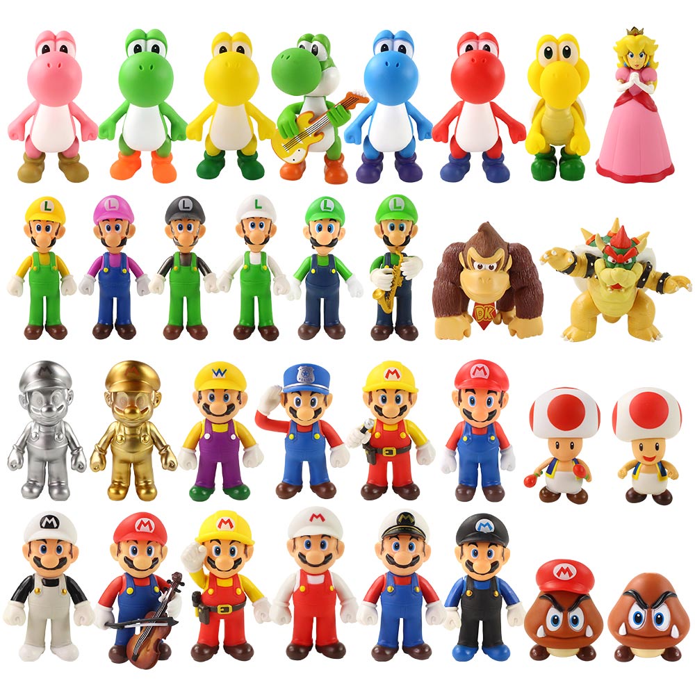 Super Mario Super Mario Doll Mario Brothers Model Doll Gorilla Cooper Mario Mario Odyssey Louis Ki Yoshi Desktop Doll Decorative