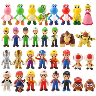 โมเดลตุ๊กตา Super Mario Super Mario Gorilla Cooper Mario Odyssey Louis Ki Yoshi สําหรับตกแต่งโต๊ะ