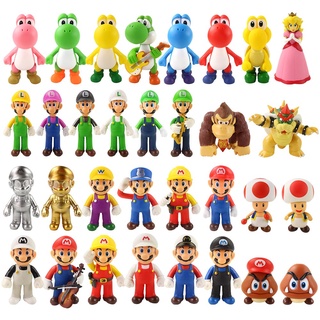 โมเดลตุ๊กตา Super Mario Super Mario Gorilla Cooper Mario Odyssey Louis Ki Yoshi สําหรับตกแต่งโต๊ะ