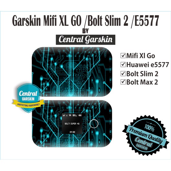 Garskin Huawei E5577 Garskin Mifi XL GO Garskin Bolt Slim 2 - สีฟ้า