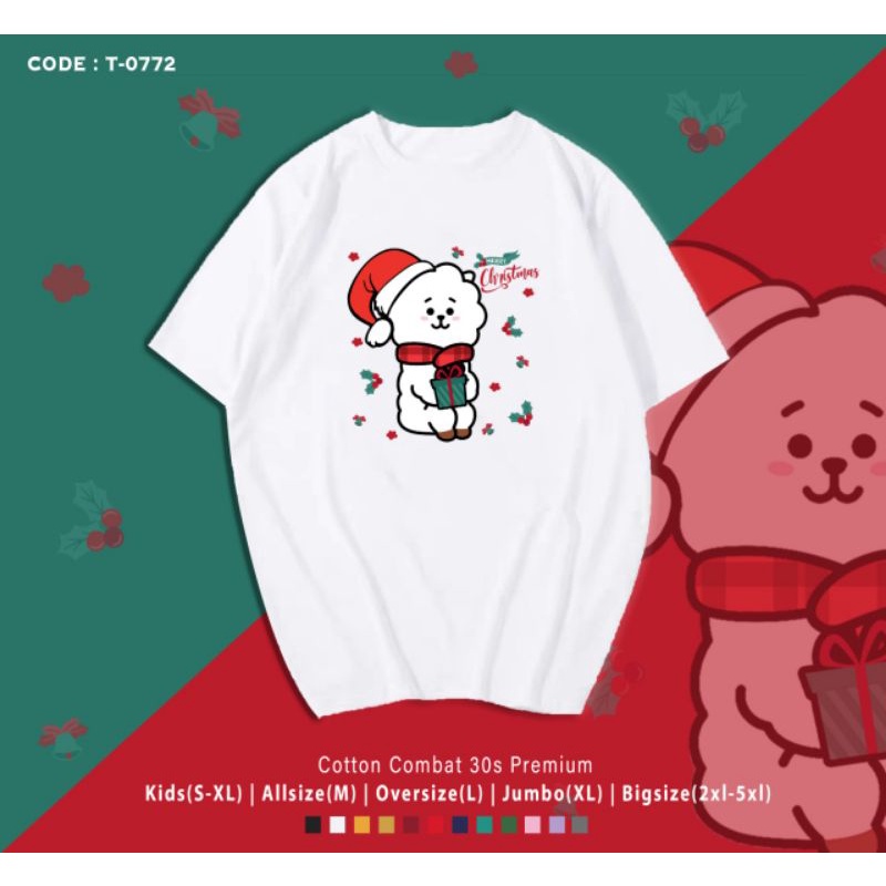 เสื้อยืดคริสต์มาส RJ BT 21/เสื้อยืด MERRY CHRISTMAS BT 21 RJ