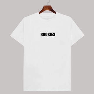 เสื้อยืดคอกลม สีขาว ROOKIES  มีเก็บปลายทาง