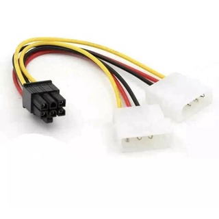 6pin Dual ATX IDE Molex Power 4ถึง6-Pin PCI Express PCIe การ์ดอะแดปเตอร์ Dual ATX Molex Power PCI Express ข้อมูลสาย