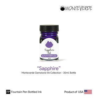 Monteverde "Sapphire" Gemstone Ink 30ml Bottle - หมึกปากกามอนเตเวอเด้แซฟไฟร์ ขวดขนาด 30 มล.