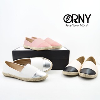 [No.AF45] ORNY(ออร์นี่) x Espadrilles หนังนิ่มมาก พื้นยาง ใส่สบาย (ลด 1 ไซส์จากปกติ)