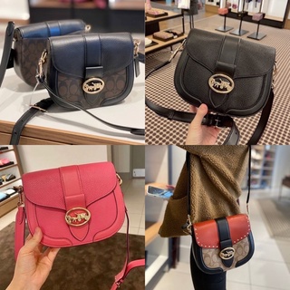 ของแท้100%พร้อมส่งที่ไทย🎀COACH C3241/C2806 GEORGIE SADDLE BAG