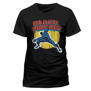 ใหม่ เสื้อยืดลําลอง แขนสั้น คอกลม พิมพ์ลายการ์ตูนมาร์เวล Black Pantherสามารถปรับแต่งได้