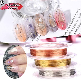 ลวดตกแต่งเล็บ DIY ลวดแต่งเล็บดัดได้ มีให้เลือก 3 สี พร้อมส่ง!