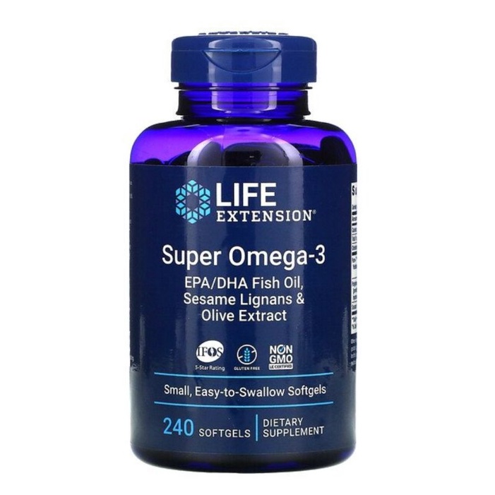 น้ำมันปลา Life extension Super Omega3 EPA/DHA(175/125) บรรจุ 240 Softgels เม็ดเล็ก ทานง่าย exp.10/27
