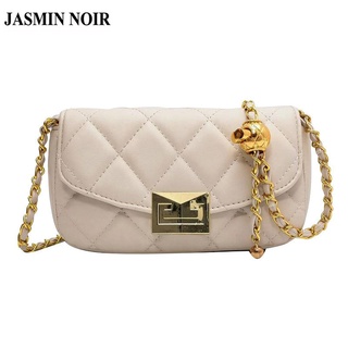 Jasmin NOIR กระเป๋าสะพายไหล่ ลายสก๊อต แต่งสายโซ่ แฟชั่นสําหรับสตรี