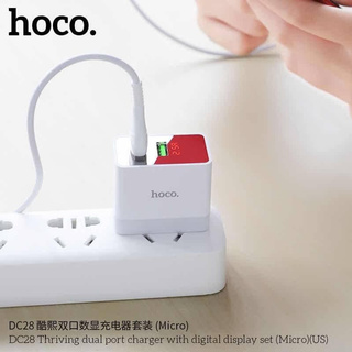 [ใส่โค้ด YYSH415 ลด 15%] Hoco DC28 2USB หัวชาร์จ 5A ของแท้100%