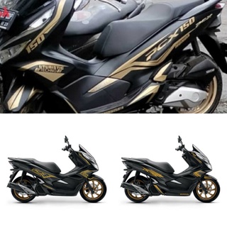 สติกเกอร์ตัดแถบสีทอง pcx 150 PCX150