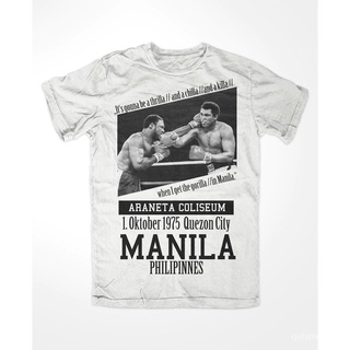 แขนสั้นcrew neckMuhammad Ali 3 king of The Ring ,Boxinger,KO,Thrilla In Manila Men T Shirt U8JmS-XXXXL