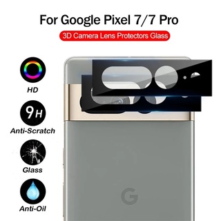 ฟิล์มกันรอยเลนส์กล้อง HD แบบใส ทรงโค้ง 3D กันรอยขีดข่วน สําหรับ Google Pixel 7 7Pro