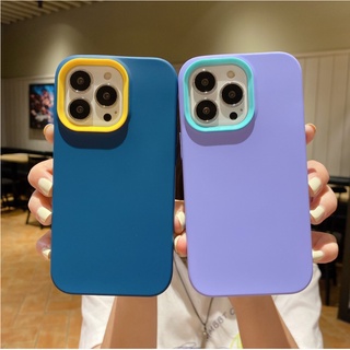 3in1 เคสประกบสีพื้น สำหรับ รุ่น 6 7 8 SE 6plus 7plus 8plus xr 11 12pro 12pro max 13 13pro max เคสโทรศัพท์