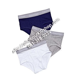 Calvin Klein Bikini 3 Briefs Underwear : Cotton 100% Sz.  6-7 ปี