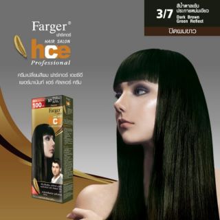 Farger ฟาร์เกอร์ ครีมเปลี่ยนสีผมแฟชั่น เบอร์ 3/7 สีน้ำตาลเข้มประกายหม่นเขียว