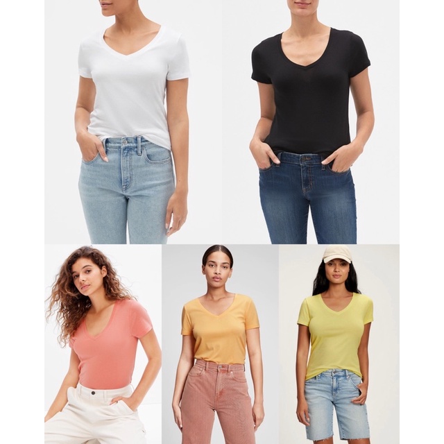 GAP Favorite เสื้อยืดคอวี