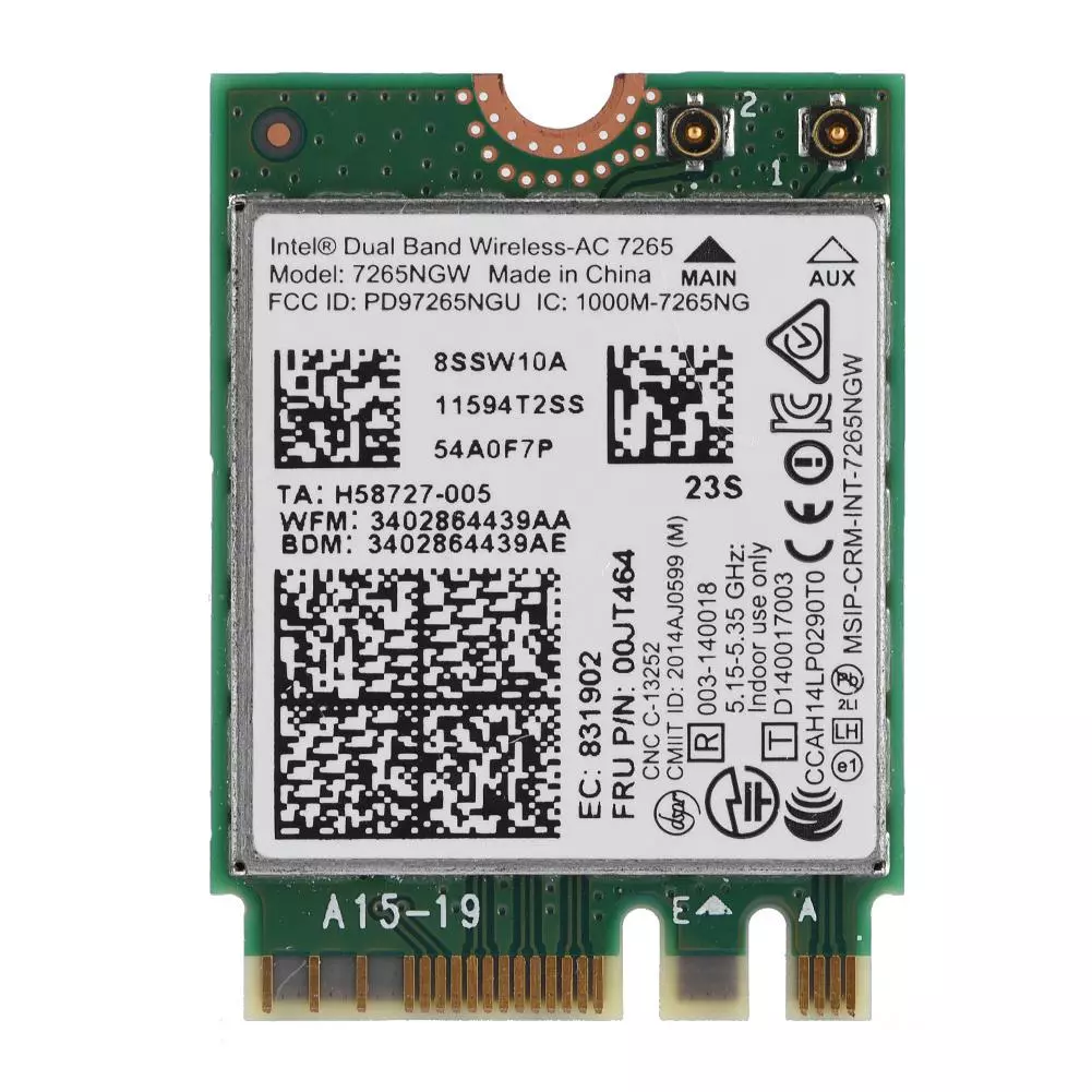 Intel Dual Band - Ac 7265 Dual Band การ์ดเครือข่าย + Bt