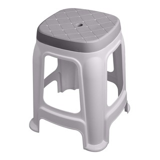 PLASTIC STOOL SPRING 38X38X47.5CM GRAY เก้าอี้พลาสติก  BELLA สีเทา โต๊ะและเก้าอี้ เฟอร์นิเจอร์นอกบ้าน สวนและอุปกรณ์ตกแต่