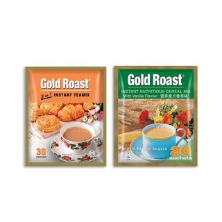 Gold Roast ชาและธัญพืชปรุงสำเร็จ ปริมาณสุทธิ 600 กรัม 1 ห่อ 30 ซอง ชาดีหอมอร่อย ชาอร่อย