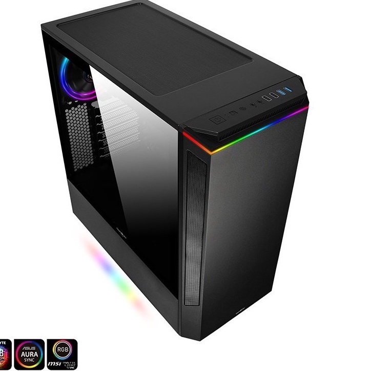 Tsunami ATX (NP)ARGB T801 Gaming Case TG (Black)