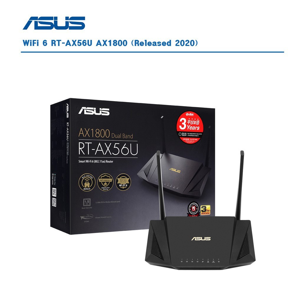Router ASUS (RT-AX56U) Wireless AX1800 Dual Band Gigabit