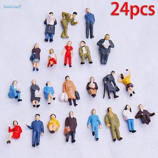 Model People Figures Landscape Color Scenery Pose Placement Miniature Decoration Plastic Toy Supply 24pcs Useful
