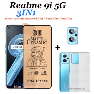 (3in1) ฟิล์มเซรามิกฝ้า Realme 9i Realme 8i / 8 / 9 pro / C25 ฟิล์มเลนส์เซรามิกฝ้า + ฟิล์มด้านหลัง