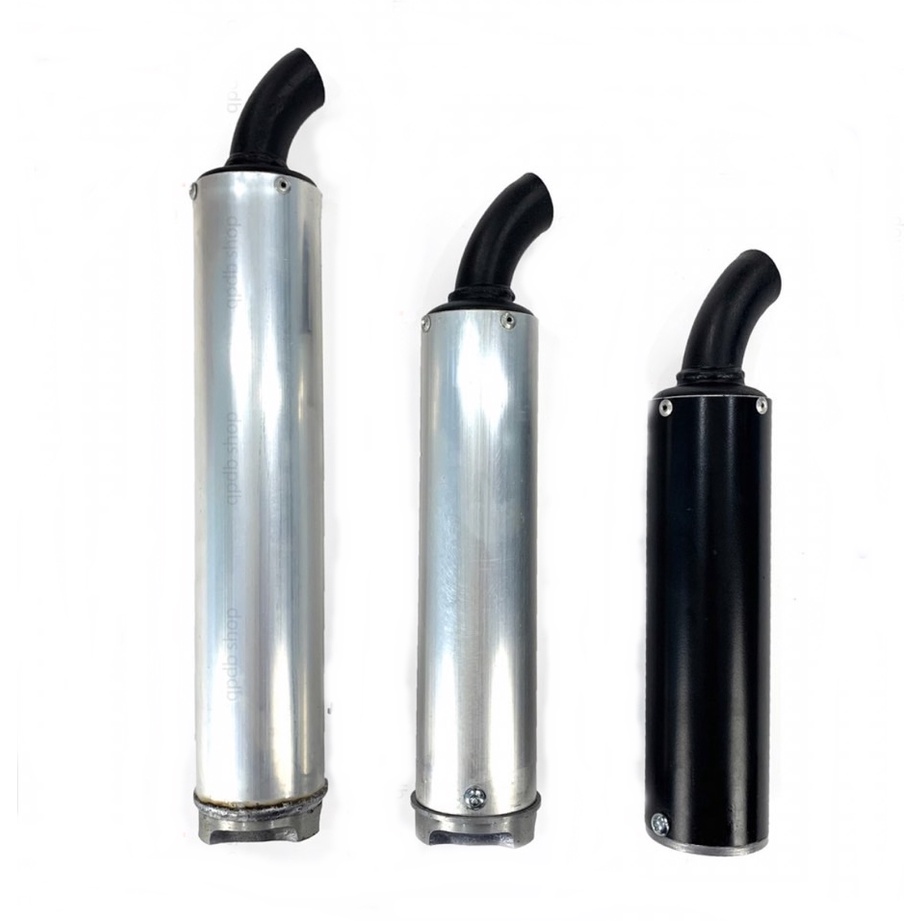 ปลายใส่ท่อสูตร2จังหวะ ออกข้าง(สีดำ) ลอด PDKสั้น/PDKยาวHRC(3แฉกสีขาว) สำหรับท่อสูตร