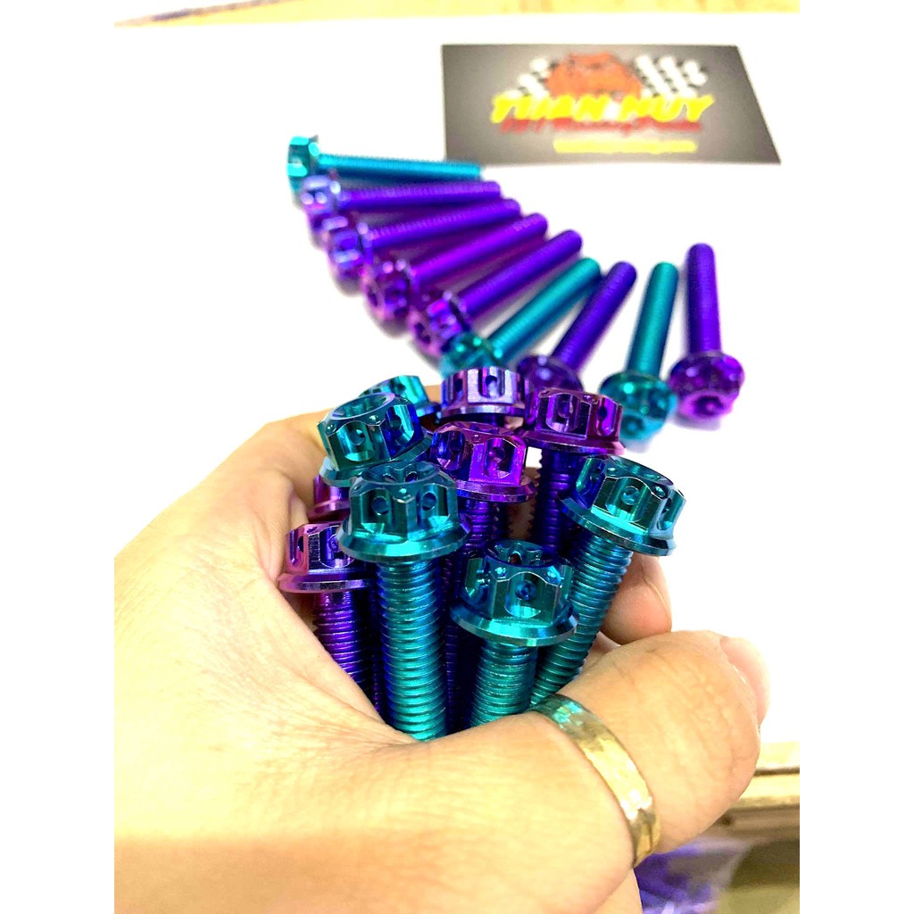 (หัวสลาโปร) สกรูไทเทเนียม Gr5 8li15 8li20 8li25 8li30 8li35 8li40 8li50 8li60 8li70 Salalaza Probolt หัว