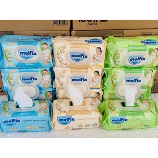 ใหม่! Molfix Wet Wipes โมลฟิกซ์ ทิชชูเปียกจากธรรมชาติ อ่อนโยน ปลอดภัยกับผิวลูกน้อย [1ห่อ=100แผ่น]