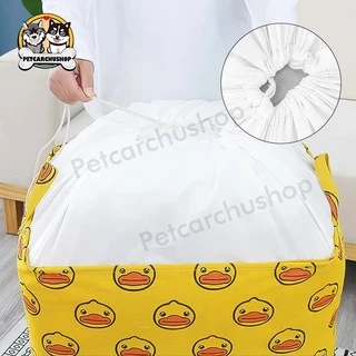 ตะกร้าผ้า ที่เก็บเสื้อผ้า บรรจุของใช้ในบ้าน ความจุขนาดใหญ่ ป้องกันฝุ่นและความชื้น ขนาด100ลิตร