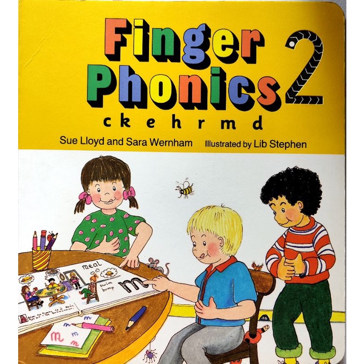 หนังสือเด็กมือสอง Jolly Phonics Finger Phonics Book 2: C, K, E, R, H, M, D by Sue Lloyd and Sara Wernham