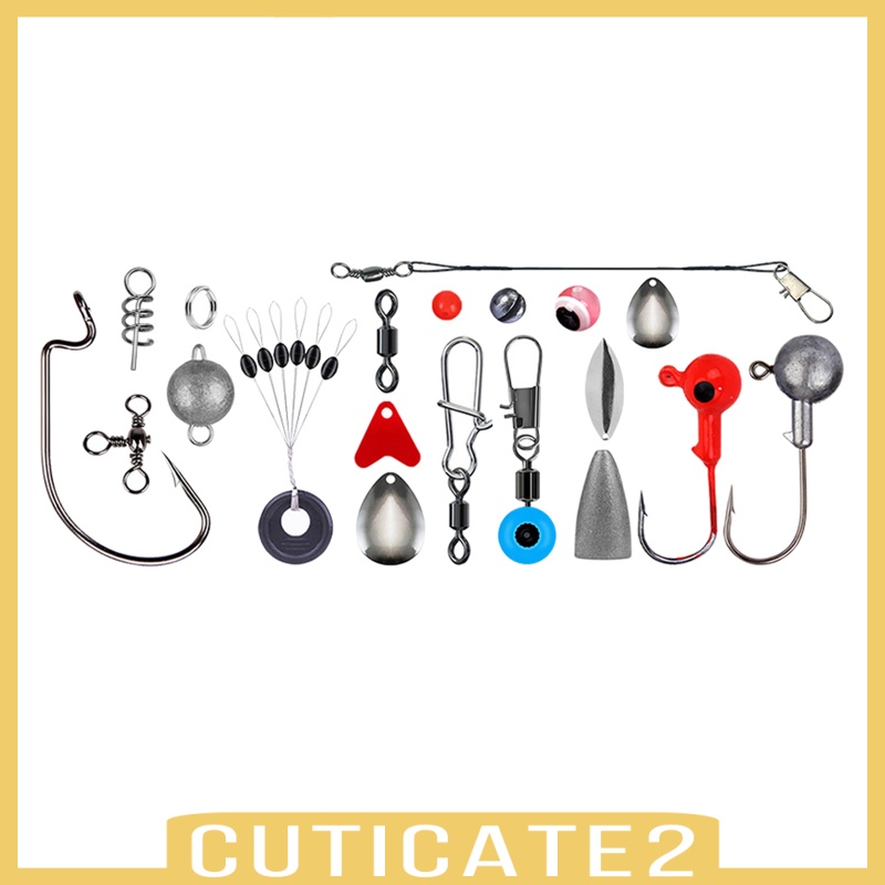 [CUTICATE2] Fishing Tackle Accessories Kit, 257pcs Fishing Gear Tackle