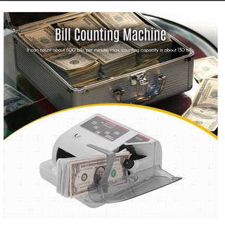 ฟรีค่าจัดส่ง เครื่องนับธนบัตรขนาดพกพามีระบบตรวจเช็คแบงค์ปลอม ตรวจนับสกุลเงินไทยและต่างประเทศได้ Portable Bill Counter Ha