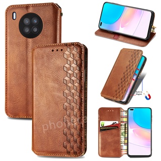 เคสโทรศัพท์กันกระแทก Leather Phone Case For Huawei Nova 9 8i Nova9 Nova8i Shockproof Soft Casing Business Card Slot Flip Cover